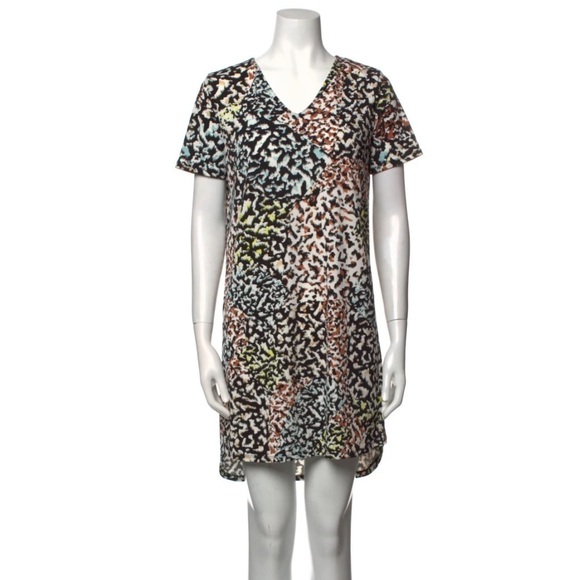 Christian Siriano Printed Mini Shift Dress in Multi Size Small - Picture 8 of 8